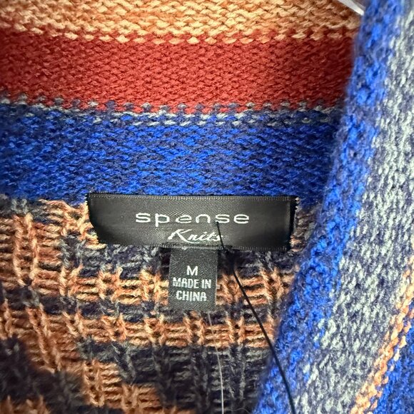 NWT Spense Knits Tribal Print Long Open Front Cardigan Sweater Size Medium M NEW - Picture 5 of 11